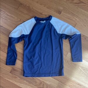 Crewcuts Navy and White Long-Sleeve Swim Rash Guard